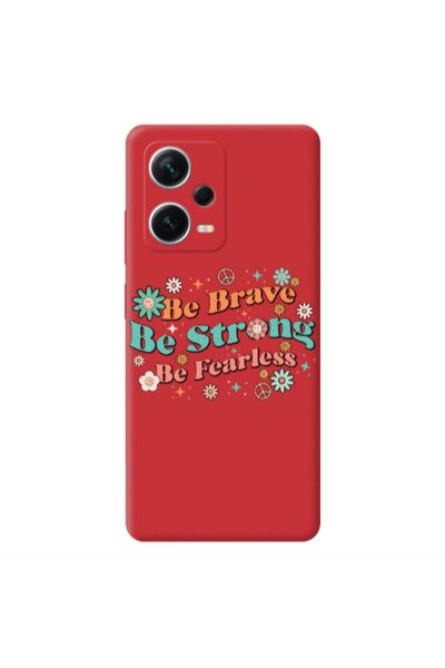 Other Xiaomi Poco X5 Be Brave Red Colored Silicone TPU Θήκη
