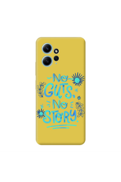 Other Xiaomi Redmi Note 12 4G No guts no story Yellow Colored Silicone TPU Θήκη