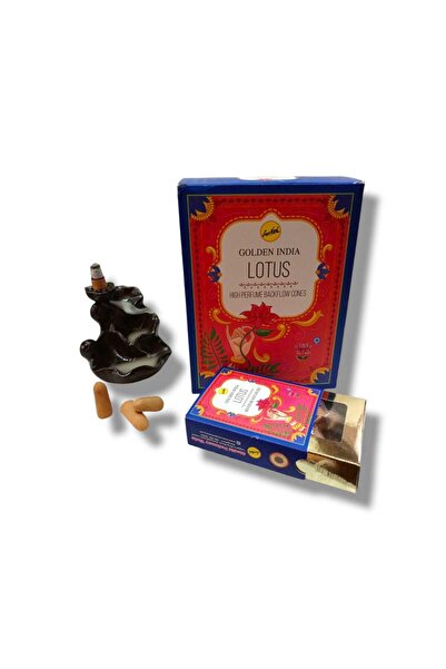 BBCN GERİ AKIŞ BÜYÜK BOY LOTUS ÇİÇEGİ AROMALI KONİK TÜTSÜ