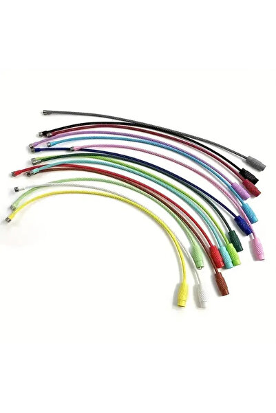 Choice 10 Pcs Random color 10pcs Colorful Stainless Steel Wire Luggage Tag Ke...