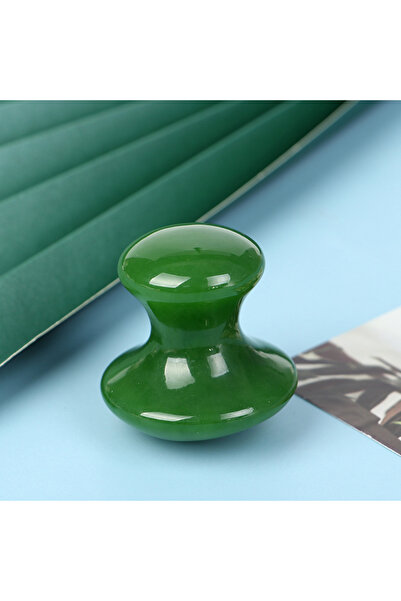 Choice1 Green SPA Therapy Jade Board Face Massager Natural Rose Quartz Mushro...