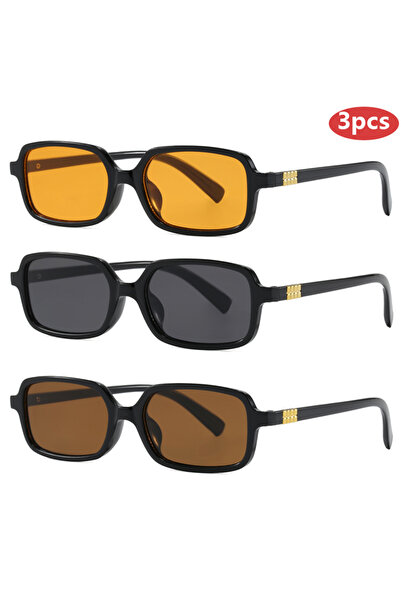 Choice3 3pcs z16 3pcs Classics Small Rectangle Sunglasses Sets Women Fashion ...