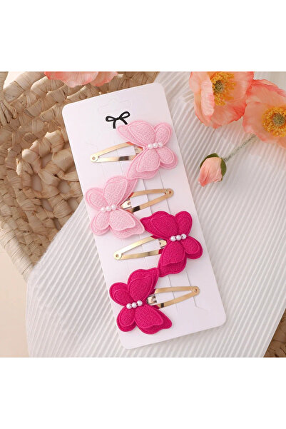choice2 3973-3 4Pcs/set Cute Baby Girls Knitting Headwear Handmade Crochet Bu...