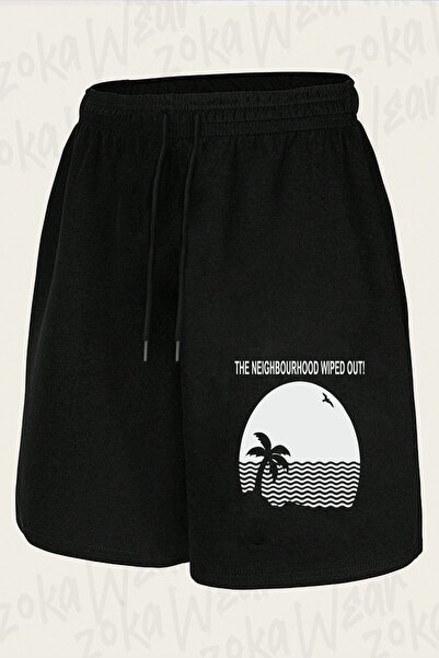ZOKAWEAR Unisex the Neighbourhood Wipe Out Design Printed Shorts