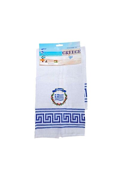 Tradesor Πετσέτα ποτηρόπανο Souvenir με κέντημα - Σετ 12pcs - Greece - 416082