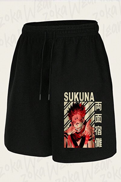 ZOKAWEAR Unisex σορτς με στάμπα Jujutsu Kaisen Sukuna Design