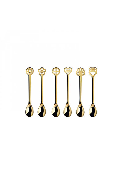 CASA BUGATTI Set de 6 lingurițe de cafea, Casa Bugatti, Talisman norocos, fin...
