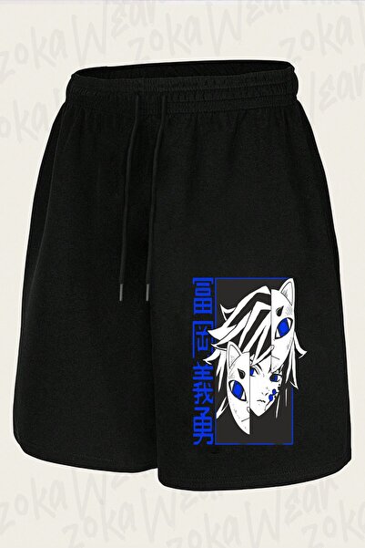 ZOKAWEAR شورت مطبوع بتصميم Demon Slayer Tomioka Giyuu للجنسين
