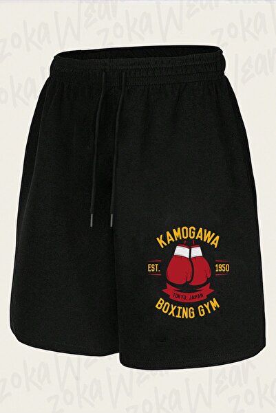 ZOKAWEAR Unisex Kamogawa Boxing Gloves Design Printed Shorts