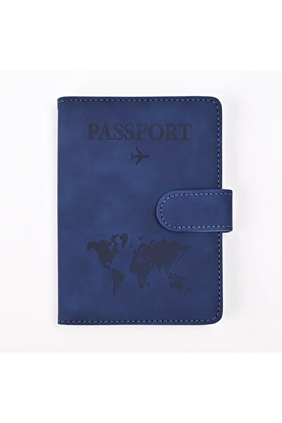 choice2 Blue Travel Passport Cover Holder Case PU Leather Men Women Ticket Wa...