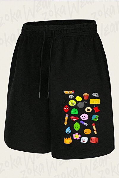 ZOKAWEAR Unisex BFDI v3 Σορτς με στάμπα σχεδίου