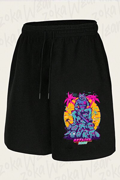 ZOKAWEAR Unisex Hotline Miami Design Printed Shorts
