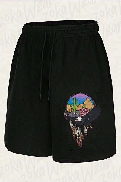 ZOKAWEAR Unisex Eagle V2 Design Printed Shorts