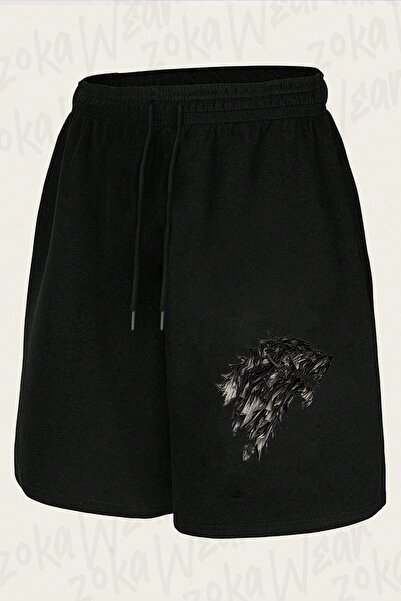 ZOKAWEAR Unisex Game of Thrones Wolf Design Printed Shorts