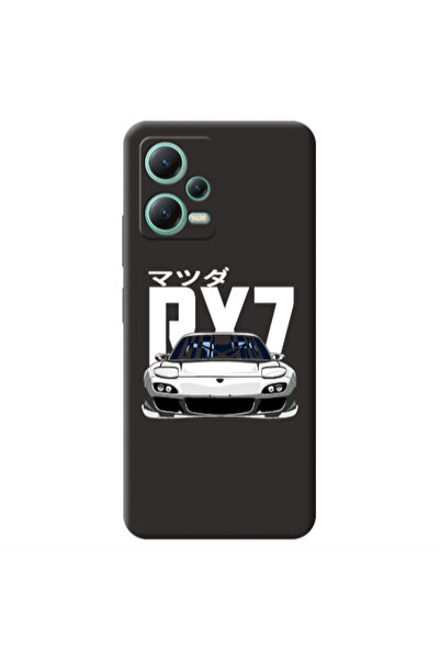 Other Xiaomi Redmi Note 12 Pro 5G Car Rx7 Black Colored Silicone TPU Θήκη
