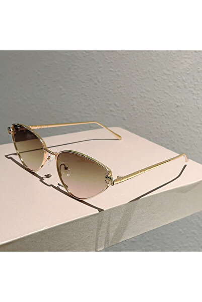 Choice golden tea pink KAMMPT Vintage Cat Eye Sunglasses Women Fashion Triang...