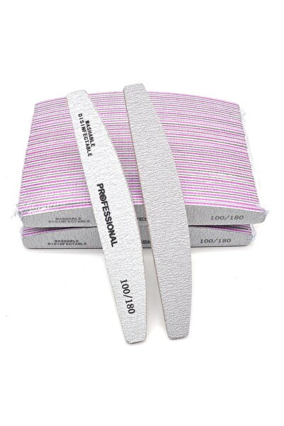 Choice1 Light Yellow 50Pcs/Lot Grey White Half Moon Purple Core Nail Files 80...