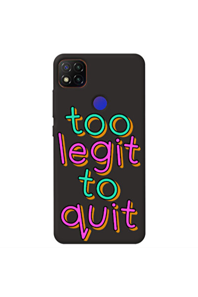 Other Xiaomi Redmi 9c Too Legit To Quit Black Colored Silicone TPU Θήκη