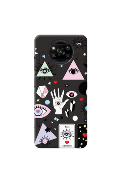 Other Xiaomi Poco X3 /X3 Pro Pyramid eyes Black Colored Silicone TPU Θήκη