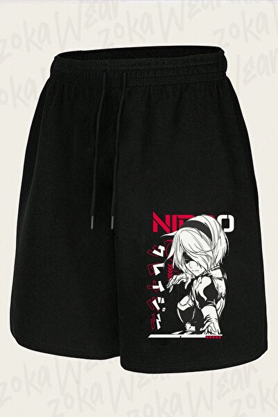 ZOKAWEAR Unisex Nier Automata 2B Tshirt Mask Hoodie Design Printed Shorts