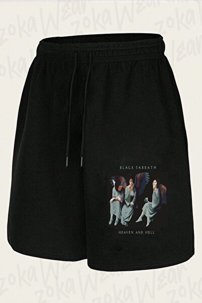 ZOKAWEAR Unisex Black Sabbath Smok Design Printed Shorts