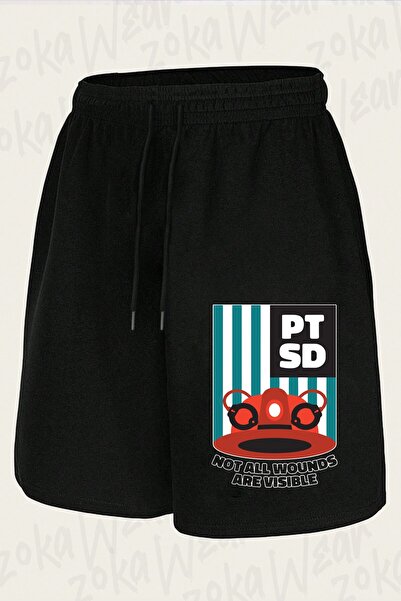 ZOKAWEAR Unisex Not All Wounds Are Visible Design Printed Shorts