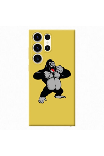 Other Samsung S23 Ultra Angry Gorilla2 Yellow Colored Silicone TPU Θήκη
