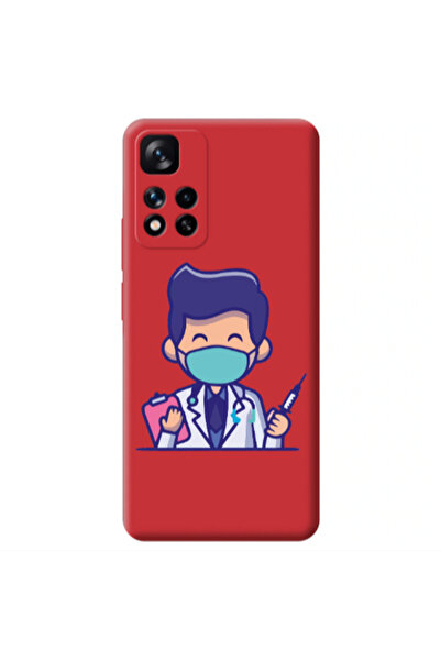 Other Xiaomi Redmi Note 11 Pro 5G Specialist Doctor Red Colored Silicone TPU ...
