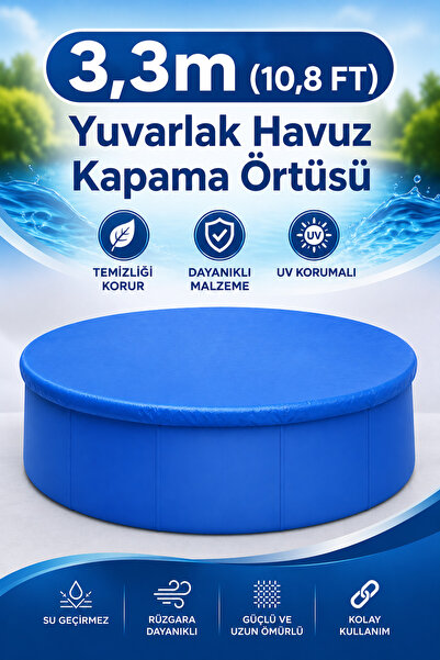hak-iş oyuncak 3.3 m (330 cm) Yuvarlak Havuz Kapama Örtüsü