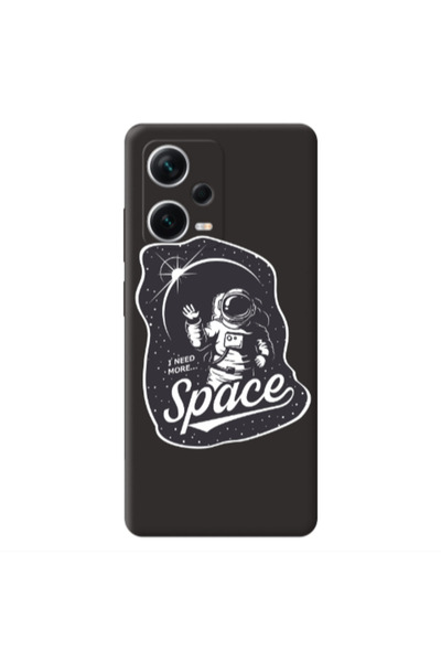 Other Xiaomi Poco X5 I need more spacee Black Colored Silicone TPU Θήκη