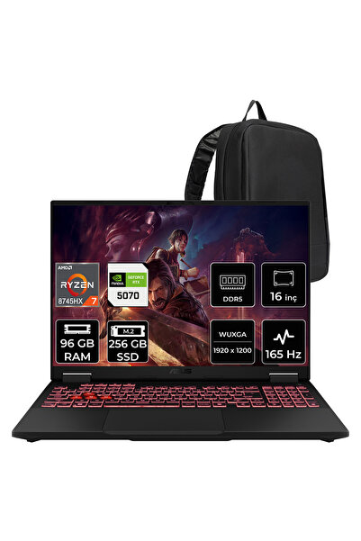 ASUS Tuf Gaming A16 AMD Ryzen 7 8745HX RTX 5070 8GB 115W 96GB RAM 256GB SSD 1...