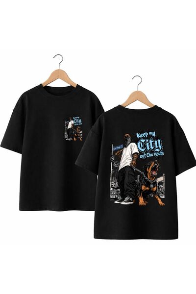 playwear Μπλουζάκι Keep My City με στάμπα στην πλάτη και στο μπροστινό μέρος ...