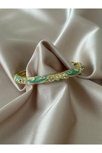 deluxe takı ve giyim Colorful Ethnic Figure Zircon Stone Enamel Cuff Bracelet