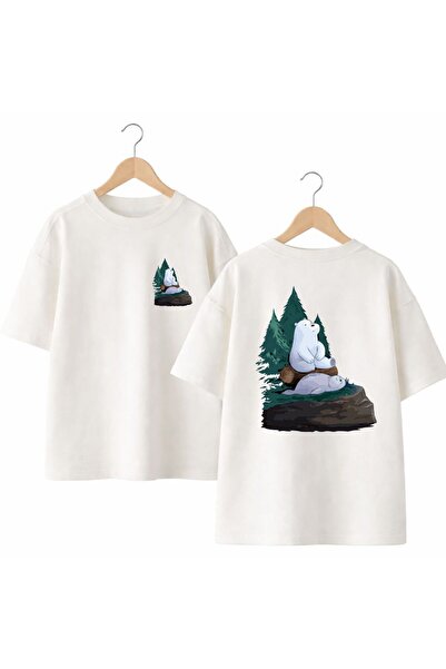 playwear Tricou cu imprimeu pe spate și piept din față, cu motiv focă și urs ...
