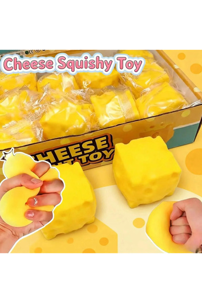 Laslusa Butter Tereyağı & Cheese Peynir Squishy 2'li Paket – Slow Rising Sıkılabilir Stres Oyuncağı, Duyusal Fidget Oyuncak