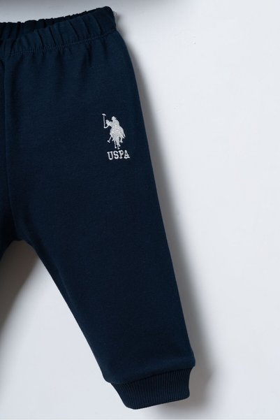 U.S. Polo Assn. Baby Boy Navy Blue Long Sleeve Pajama Set Usb3197-C-V1
