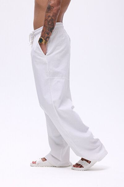 Unreal Co Bel Lastikli Super Baggy Keten Pantolon
