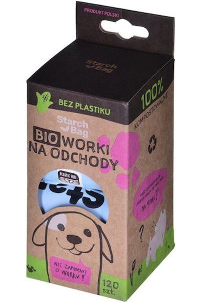 Zolux BIOworki Σακούλες για περιττώματα σκύλων Μπλε 8 ρολά των 15 τεμαχίων