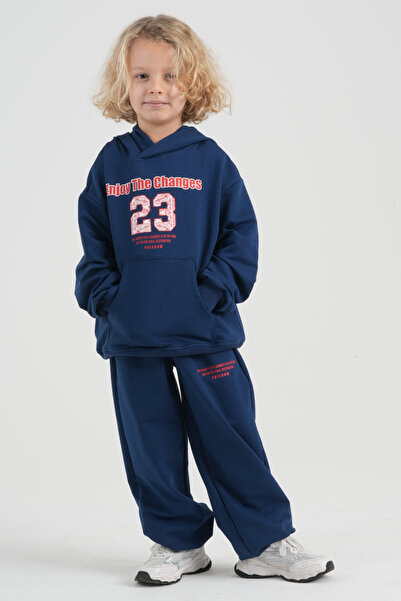 HayKids Παιδικό Unisex Σετ με φούτερ με κουκούλα με στάμπα "Enjoy The Changes...