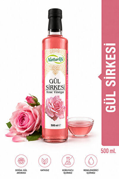 sultanbahçe Gül Sirkesi 500 ml - %100 Doğal Fermente Katkısız Filtre Edilmemiş