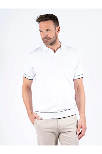 Pre End 6000092 11-0601 BRIGHT WHITE Ανδρικό Βαμβακερό Μερσεριζέ Πλεκτό Norma...