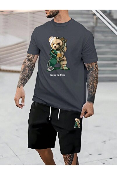 ship master Summer Collection New Arrival T-Shirt & Shorts Set Printed Patter...