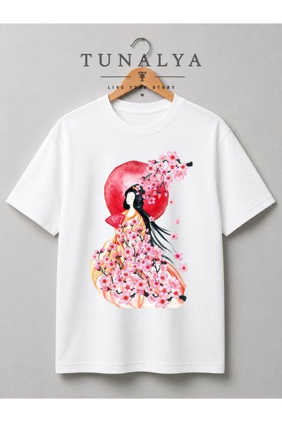 Grafftee Clothing تي شيرت قطني مطبوع بتصميم خاص على الطراز الياباني من TUNALY...