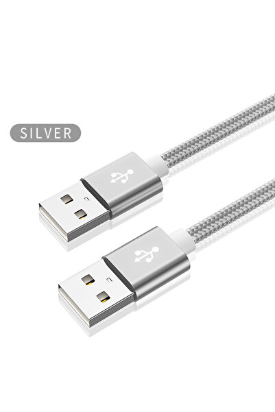 Choice6 0.25m silver NNBILI USB to USB Extension Cable Type A Male to Male US...