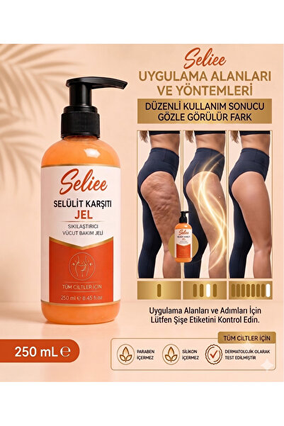 Seliee Sıkılaştırıcı Jel - Anti Selülit, Bölgesel, Doğum Sonrası Çatlak Karşı...