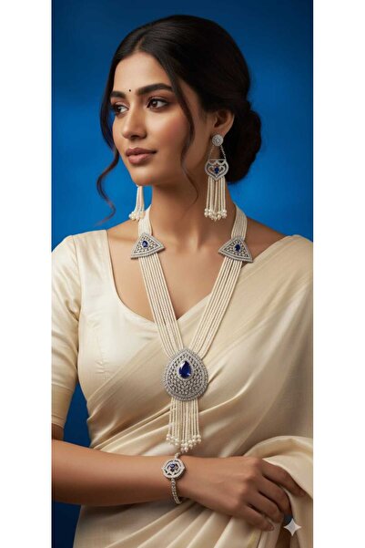 Generic Warm Peach Pearl Gradient Necklace - a Royal and Enchanting Look