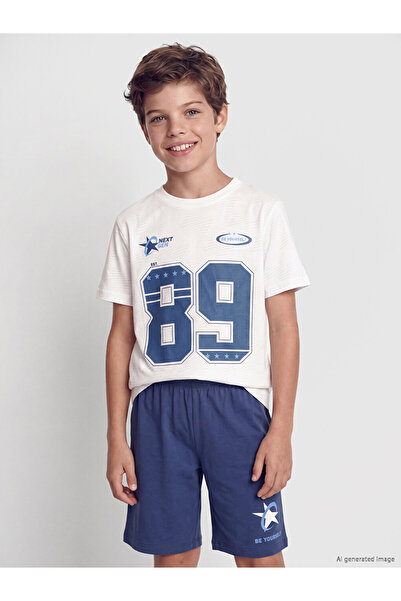 LC Waikiki Quality Parts from Çelebi Store Zero Roba Yaka Boy's Pajama Set wi...