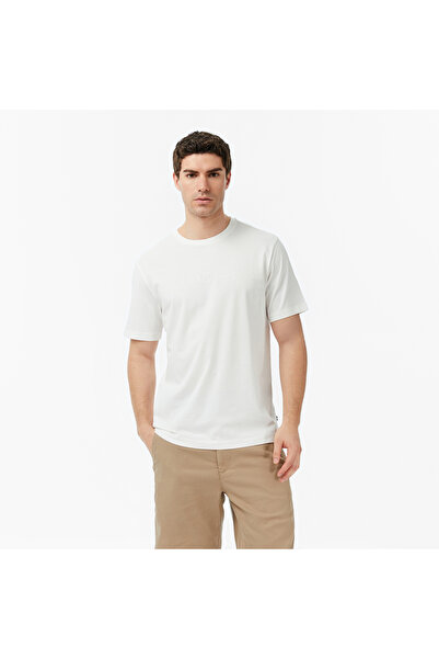 Nautica Erkek Beyaz Regular Fit Baskılı T-Shirt