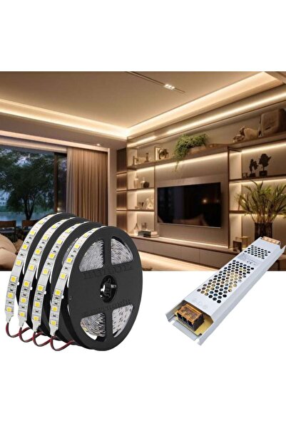 burul 20 Metre Tavan Gizli Işık Bandı Gün Işığı Şerit Led Aydınlatma Seti Tra...