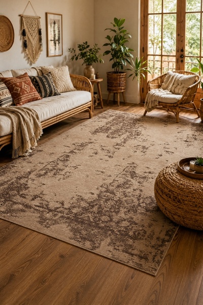 Naar Halı Nayra Spirit 4 Kaymaz Tabanlı Yıkanabilir Vintage Kilim